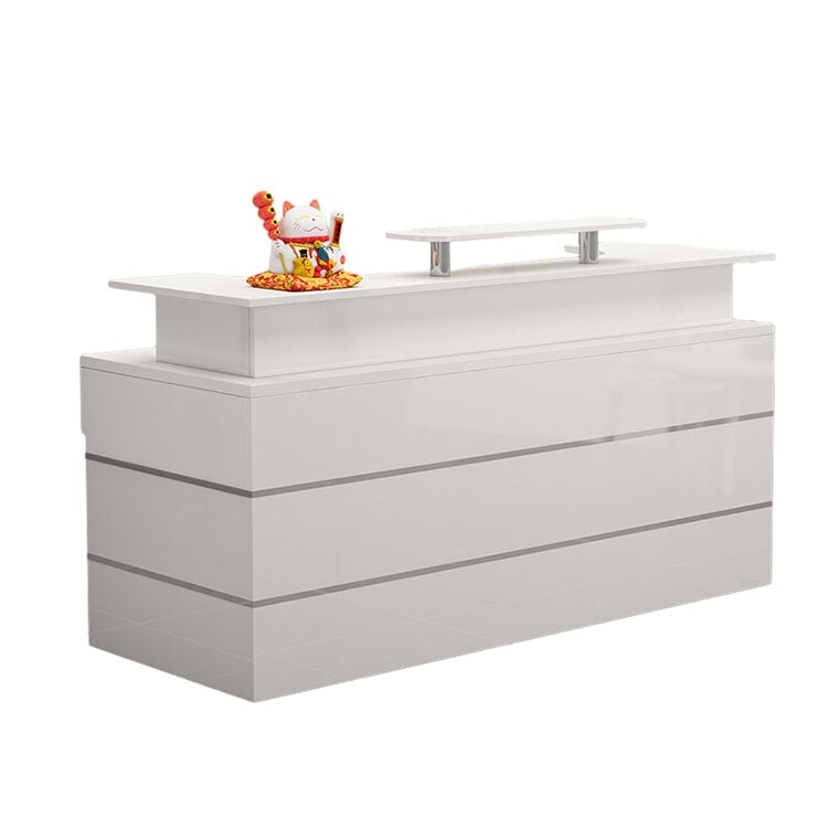 受付カウンター 受付台  レジカウンター  カウンター オフィス受付 PC収納 ロック付き メラミン化粧板  艶消し 艶あり ホワイト カスタマイズ可能 JDT-A471   chickagu