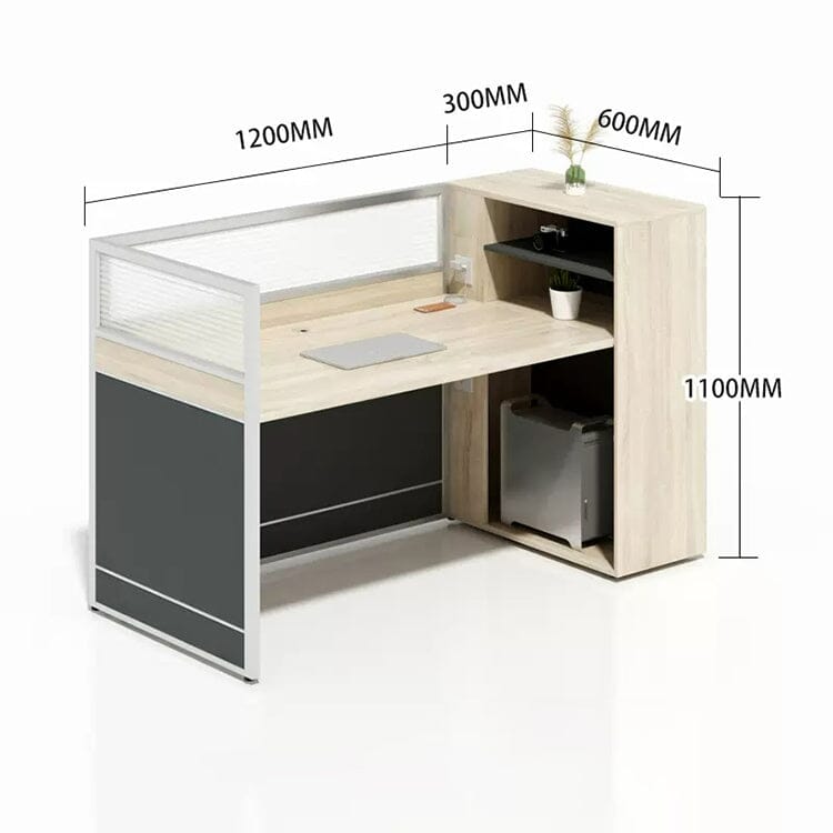 パソコンデスク オフィスデスク 事務机  ワークデスク オープン収納 ㍶収納 トップパネル付き 配線穴付き ナチュラル カスタマイズ可能 BGZ-C020 CHICKAGU