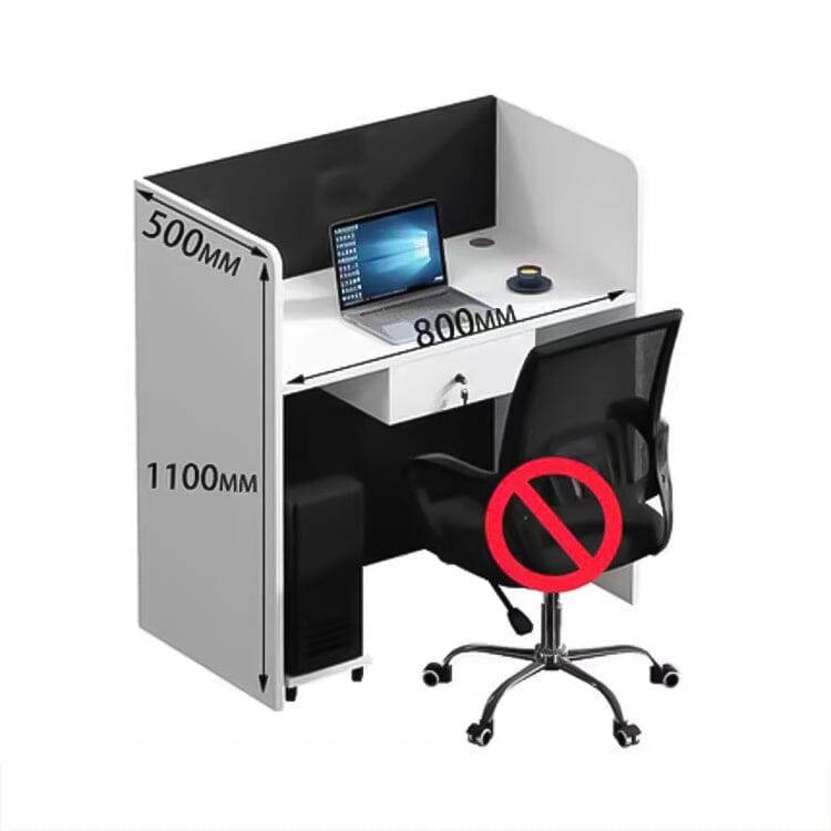 オフィスデスク ワークデスク 役員デスク 学習机 組み合わせ自由 配線孔付き 錠前付き引き出し トップパネル付き シンプル ホワイト カスタマイズ可能 BGZ-C022 CHICKAGU