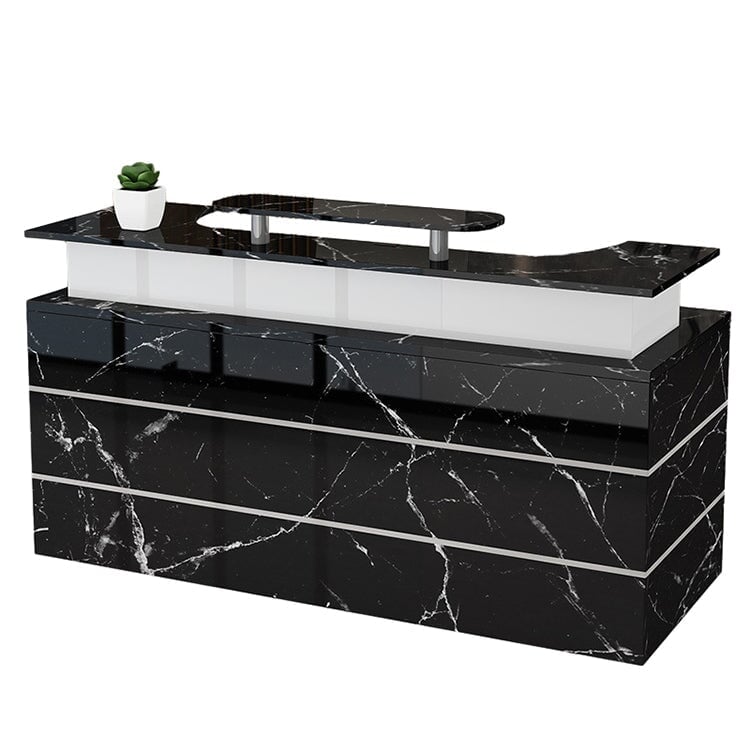 受付カウンター 受付台  レジカウンター  カウンター オフィス受付 PC収納 ロック付き メラミン化粧板  艶消し 艶あり ホワイト カスタマイズ可能 JDT-A471   chickagu