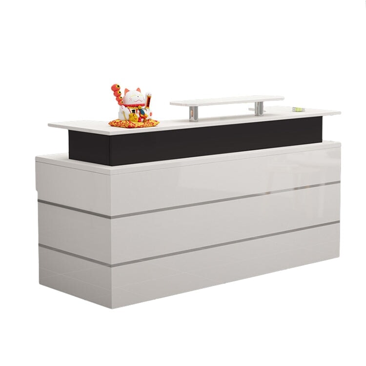 受付カウンター 受付台  レジカウンター  カウンター オフィス受付 PC収納 ロック付き メラミン化粧板  艶消し 艶あり ホワイト カスタマイズ可能 JDT-A471   chickagu