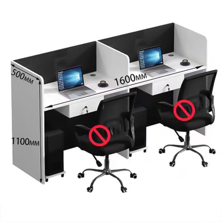 オフィスデスク ワークデスク 役員デスク 学習机 組み合わせ自由 配線孔付き 錠前付き引き出し トップパネル付き シンプル ホワイト カスタマイズ可能 BGZ-C022 CHICKAGU