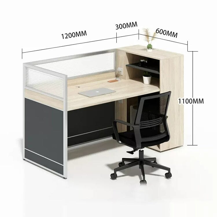 パソコンデスク オフィスデスク 事務机  ワークデスク オープン収納 ㍶収納 トップパネル付き 配線穴付き ナチュラル カスタマイズ可能 BGZ-C020 CHICKAGU