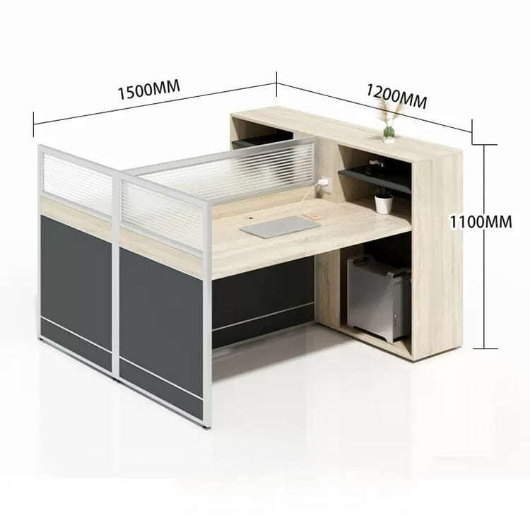 パソコンデスク オフィスデスク 事務机  ワークデスク オープン収納 ㍶収納 トップパネル付き 配線穴付き ナチュラル カスタマイズ可能 BGZ-C020 CHICKAGU