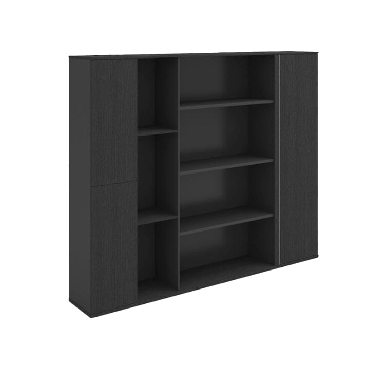 オフィスキャビネット ディスプレイラック 書類整理棚 キャビネット 収納ラック 収納棚 オープン収納 扉付き 台輪付き 4段 グレー カスタマイズ可能 CHICKAGU