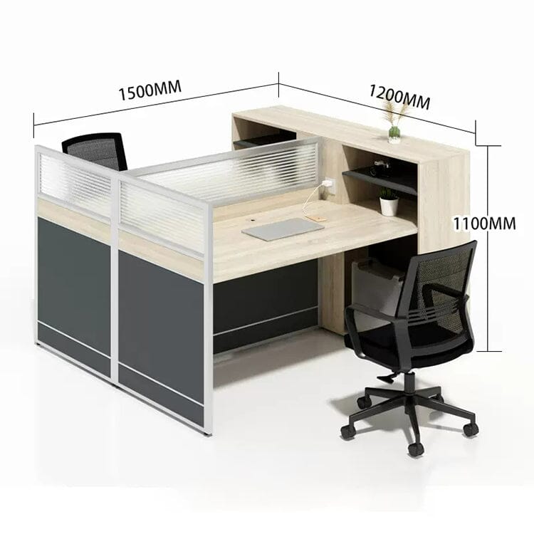 パソコンデスク オフィスデスク 事務机  ワークデスク オープン収納 ㍶収納 トップパネル付き 配線穴付き ナチュラル カスタマイズ可能 BGZ-C020 CHICKAGU