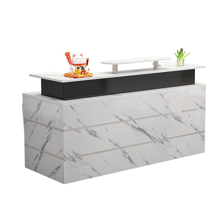 受付カウンター 受付台  レジカウンター  カウンター オフィス受付 PC収納 ロック付き メラミン化粧板  艶消し 艶あり ホワイト カスタマイズ可能 JDT-A471   chickagu