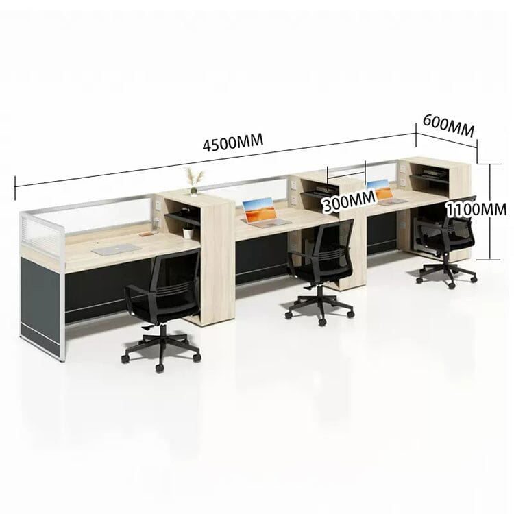 パソコンデスク オフィスデスク 事務机  ワークデスク オープン収納 ㍶収納 トップパネル付き 配線穴付き ナチュラル カスタマイズ可能 BGZ-C020 CHICKAGU