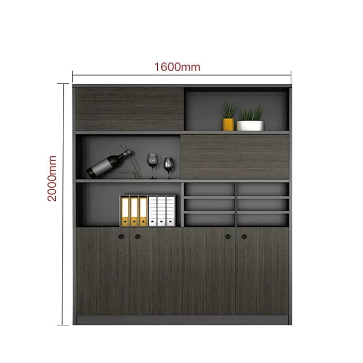 オフィスデスク エグゼクティブデスク 社長室 役員デスク サイドキャビネット マーブル模様 大容量収納 ウォールナット カスタマイズ可能 LBZ-C008 CHICKAGU