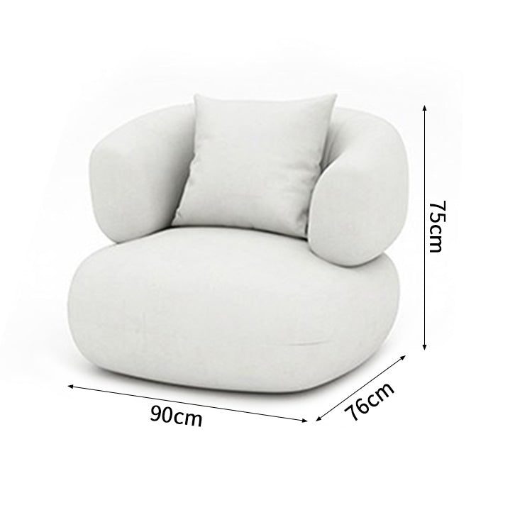 シェルパ生地　モコモコ　人間工学　広い座面　高密度ウレタン　天然木枠組み　ソファ　応接ソファ　安定感　柔らか　弾力性　快適　シック　ホワイト　カスタマイズ可能　JDSF-C004