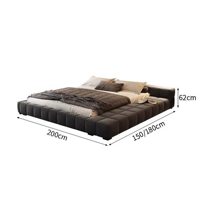 ベッド　キング　サイズ　二人用　ロータイプ　高密度ウレタン　落下防止　ポリエステル　はめ込み式　天然木　すのこ　金属フレーム　柔らか　快適　心地よい　カスタマイズ可能　CHICKAGU