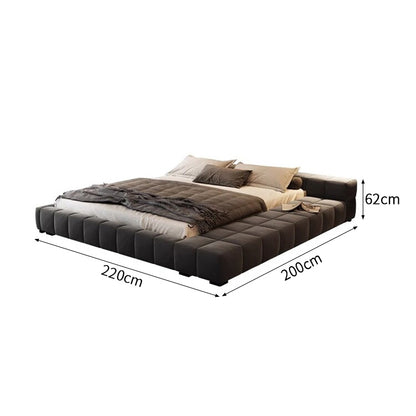 ベッド　キング　サイズ　二人用　ロータイプ　高密度ウレタン　落下防止　ポリエステル　はめ込み式　天然木　すのこ　金属フレーム　柔らか　快適　心地よい　カスタマイズ可能　CHICKAGU