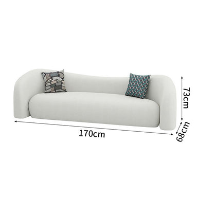 シェルパ生地　モコモコ　人間工学　広い座面　高密度ウレタン　天然木枠組み　ソファ　応接ソファ　安定感　柔らか　弾力性　快適　シック　ホワイト　カスタマイズ可能　JDSF-C004