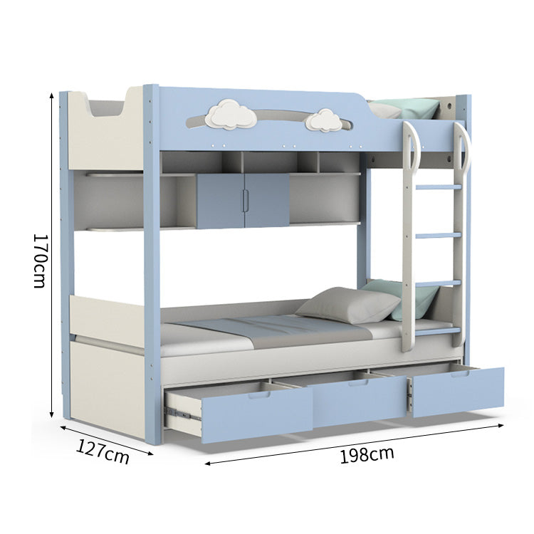二段ベッド　木製二段ベッド　シンプルな二段ベッド　キッズ二段ベッド　メタル二段ベッド　かわいい　爽やか　階段　はしご　収納棚　引き出し　収納力　天然木　ラバーウッド　カスタマイズ可能　SCC-S022