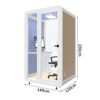 静けさ　複数層構造　遮音強化ガラス　換気　照明　移動式　防音室　遮音カプセル　防音ブース　カスタマイズ可能　JYC-C003