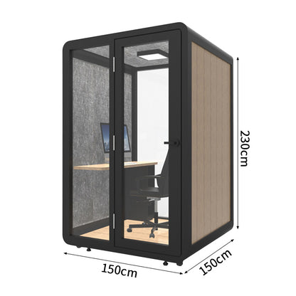静けさ　複数層構造　遮音強化ガラス　換気　照明　移動式　防音室　遮音カプセル　防音ブース　カスタマイズ可能　JYC-C003