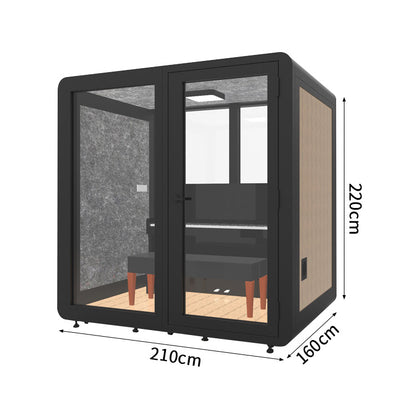 静けさ　複数層構造　遮音強化ガラス　換気　照明　移動式　防音室　遮音カプセル　防音ブース　カスタマイズ可能　JYC-C003