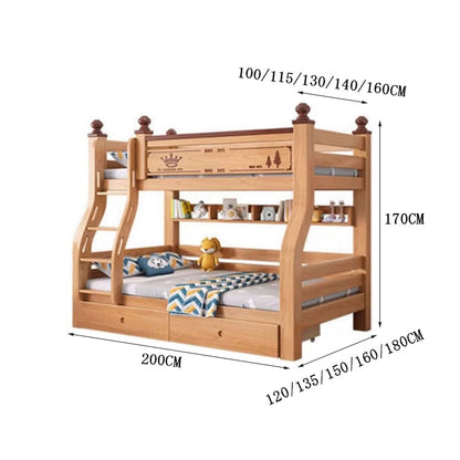 ベッド　二段　二段ベッド　子供用　すのこ　丈夫　高耐荷重　安定性　階段　収納　引き出し　分類収納　カスタマイズ可能　CHICKAGU