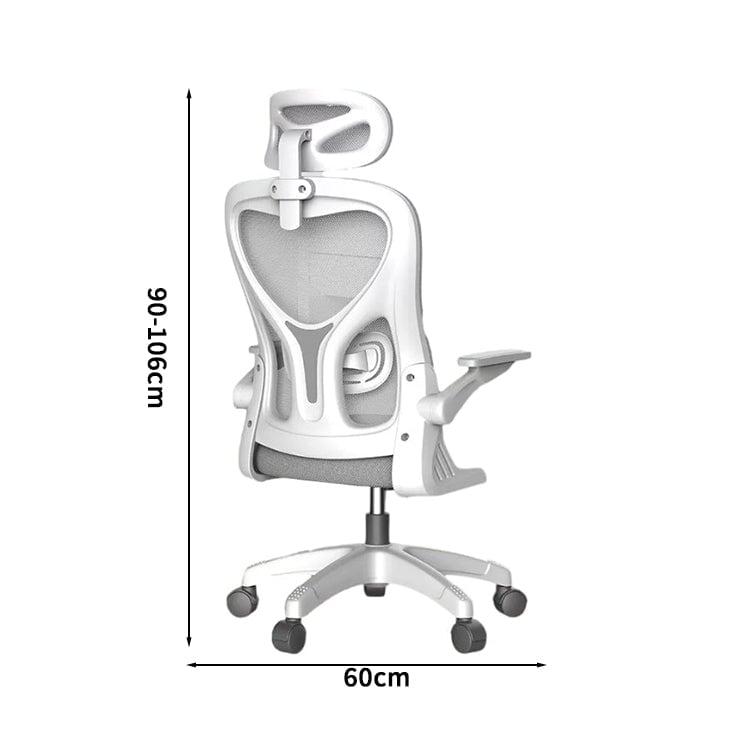可動肘　座面昇降　跳ね上げ式　ヘッドレスト付き　S字構造　高反発ウレタン　ラテックス　オフィスチェア　デスクチェア　メッシュチェア　椅子　在宅勤務　ブラック　ホワイト　BGY-T001