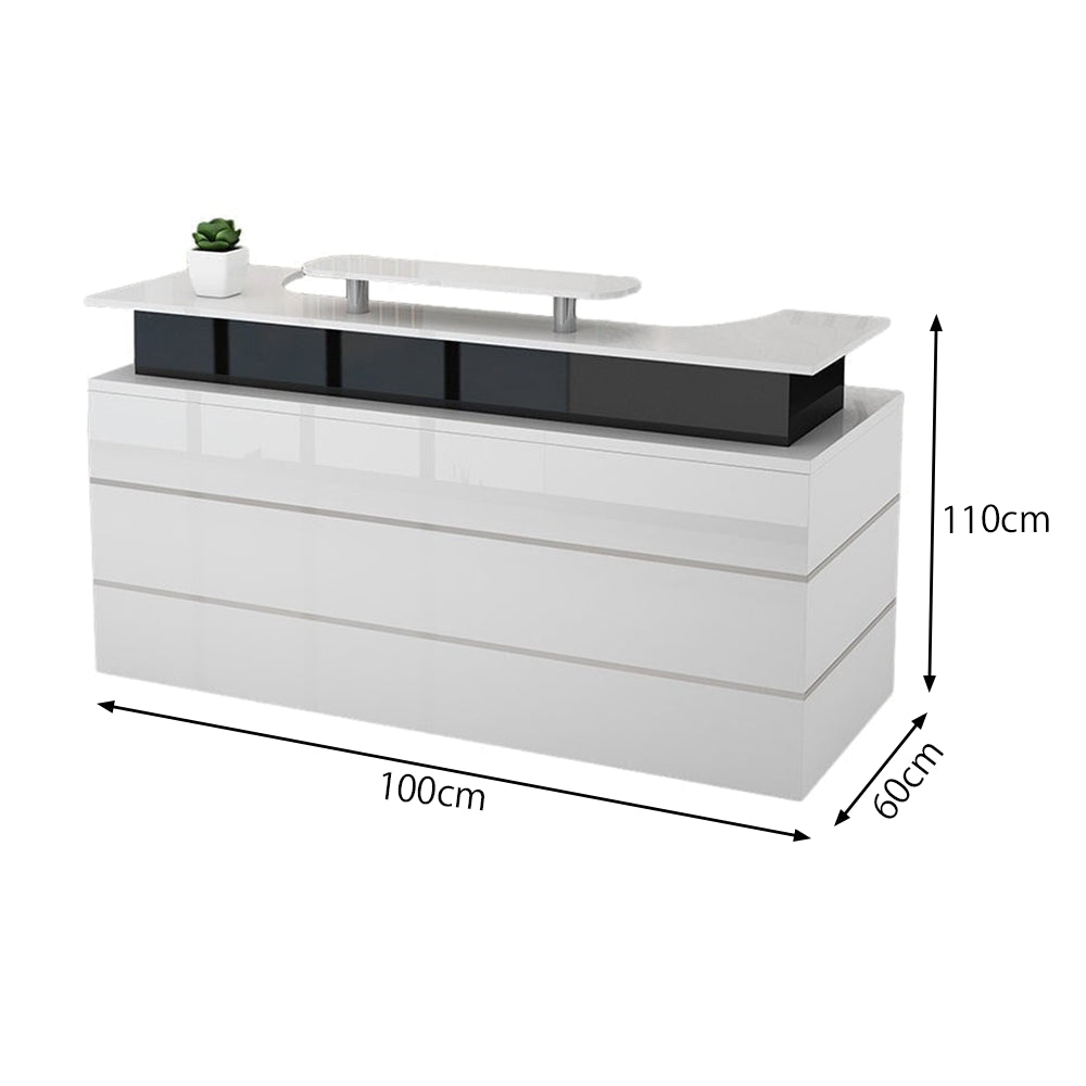 受付カウンター　受付台  レジカウンター  カウンター　オフィス受付　ＰＣ収納　ロック付き　メラミン化粧板　 艶消し　艶あり　ホワイト　カスタマイズ可能　JDT-471