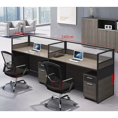 デスク　オフィスデスク　ワークデスク　高級感　トップパネル付き　配線孔付き　ロック付き  BGZ-405