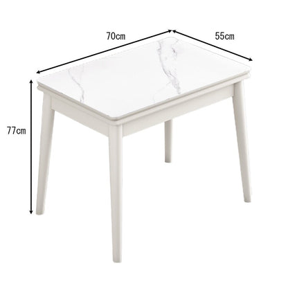 ダイニングテーブル　ナチュラルテイスト　セラミック　バタフライ式天板　コンパクト　高耐久　キズに強い　R加工　お手入れ簡単　CHICKAGU