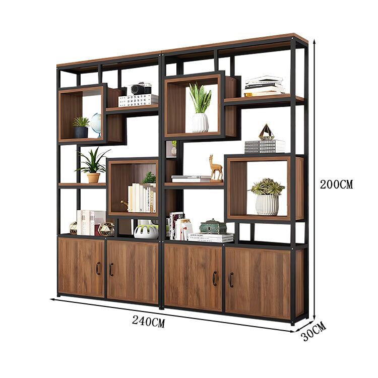 収納棚　オフィスシェルフ　リビングシェルフ　本棚　メラミン化粧板　分類収納　カスタマイズ可能　扉付き収納　SNG-C040