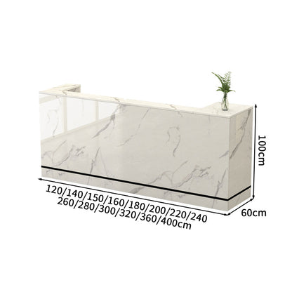 高級感　キーボードトレイ付き　ホワイト　カスタマイズ可能　受付カウンター　レジカウンター　カウンター　受付台　カスタマイズ可能　JDT-S044