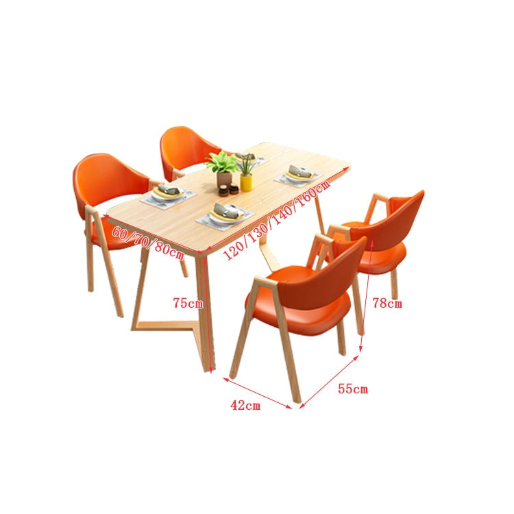ダイニングテーブル　ダイニングセット　テーブル　食事用　厚い天板　重厚感　角丸加工　炭素鋼フレーム　4人掛け　6人掛け　椅子　綿麻　弧状　ナチュラル　簡素　CZ-C006  chickagu