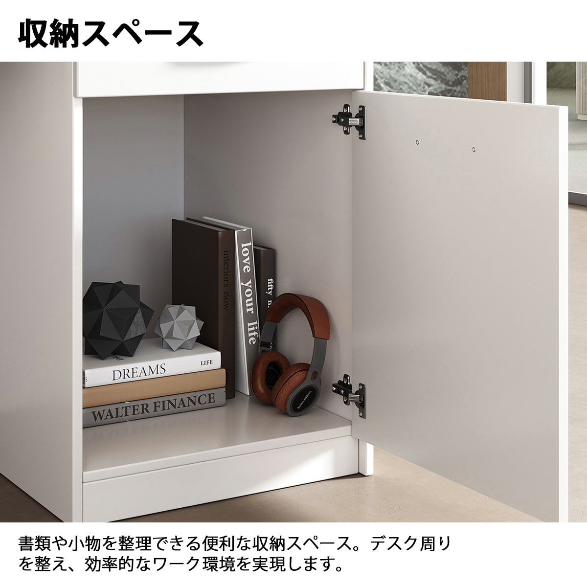 受付カウンター　フロントカウンター　受付台　多機能　ロック付き　収納スペース　引き出しトレイ　便利　ホワイト　ライトウォールナット　JDT-2192