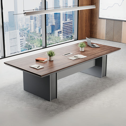 会議用テーブル　会議用　テーブル　配線ボックス　安定感　高品質　多機能　頑丈　ウォールナット　MBS-HYZ-3001