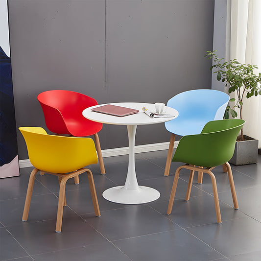 応接セット テーブル 椅子 応接用 センターテーブル チェア 物置台 PVC 一体成型 シンプル 耐久性 滑り止めプラパート 丸いフォルム カラフル JDZH-C034 chickagu
