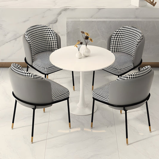 応接セット チェア 椅子 セット センターテーブル 1人掛け 2人掛 PUレザー リネン生地 スチール 千鳥格子 おしゃれ モダンカスタマイズ可能 JDZH-C035  chickagu