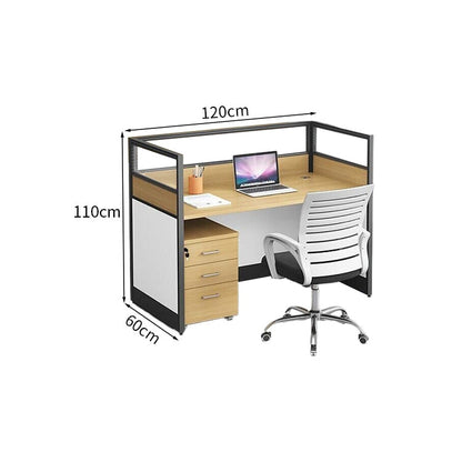 厚い板材　丈夫　チェスト　移動可能　配線穴キャップ　パーティション　デスク　オフィスデスク　事務所用　引き出し　錠付き　シンプル　機能的　ホワイト　ウォールナット　BGZ-006