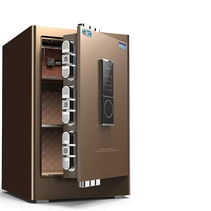 金庫　スチール金庫　業務用　焼付塗装　指紋認証　パスワード解錠　モバイル通知機能　通報機能　プッシュンつまみ　遠隔解錠　ブラック　ブラウン　BXG-010