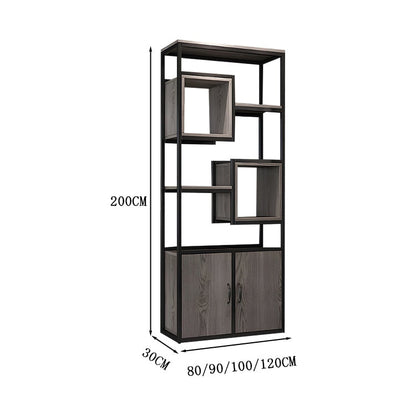 収納棚　オフィスシェルフ　リビングシェルフ　本棚　メラミン化粧板　分類収納　カスタマイズ可能　扉付き収納　SNG-C040