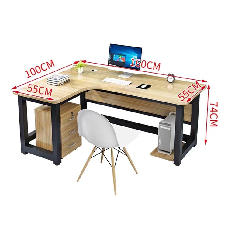 デスク　オフィスデスク　作業机　パソコンデスク　焼付塗装　L字型天板　幕板　滑り止め　シンプル　モダン  BGZ-457