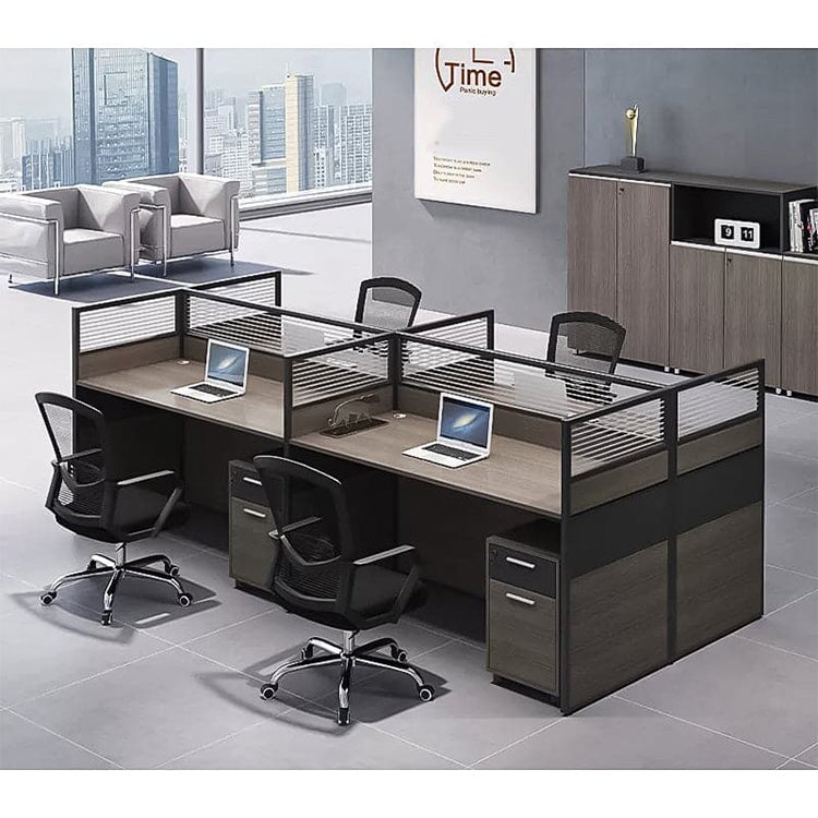 デスク　オフィスデスク　ワークデスク　高級感　トップパネル付き　配線孔付き　ロック付き  BGZ-405