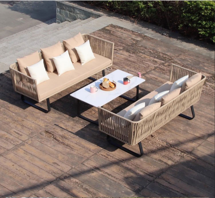 ガーデンソファ　ガーデンテーブル　屋外家具　籐風家具　ラタン風家具　人工ラタン　高密度ウレタンフォーム　PEラタン　カスタマイズ可能　 