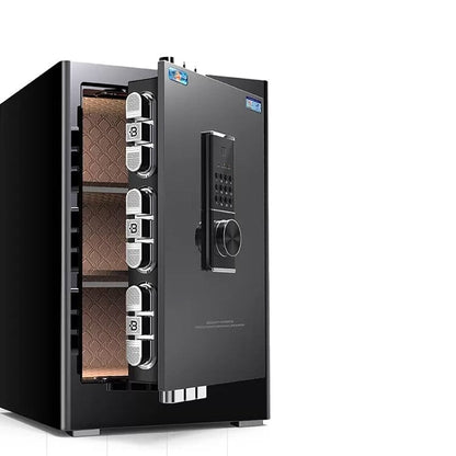 金庫　スチール金庫　業務用　焼付塗装　指紋認証　パスワード解錠　モバイル通知機能　通報機能　プッシュンつまみ　遠隔解錠　ブラック　ブラウン　BXG-010