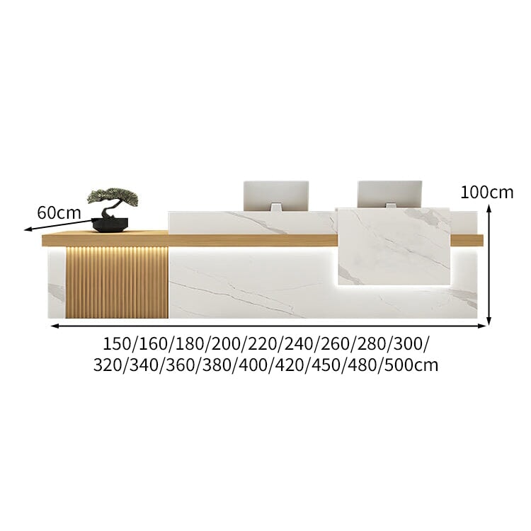 丈夫　幅広　エコ板材　上部天板　収納　大容量　多目的　マーブル柄　木目調　受付カウンター　受付台　レジ台　モダン　機能的　おしゃれ　カスタマイズ可能　JDT-C080