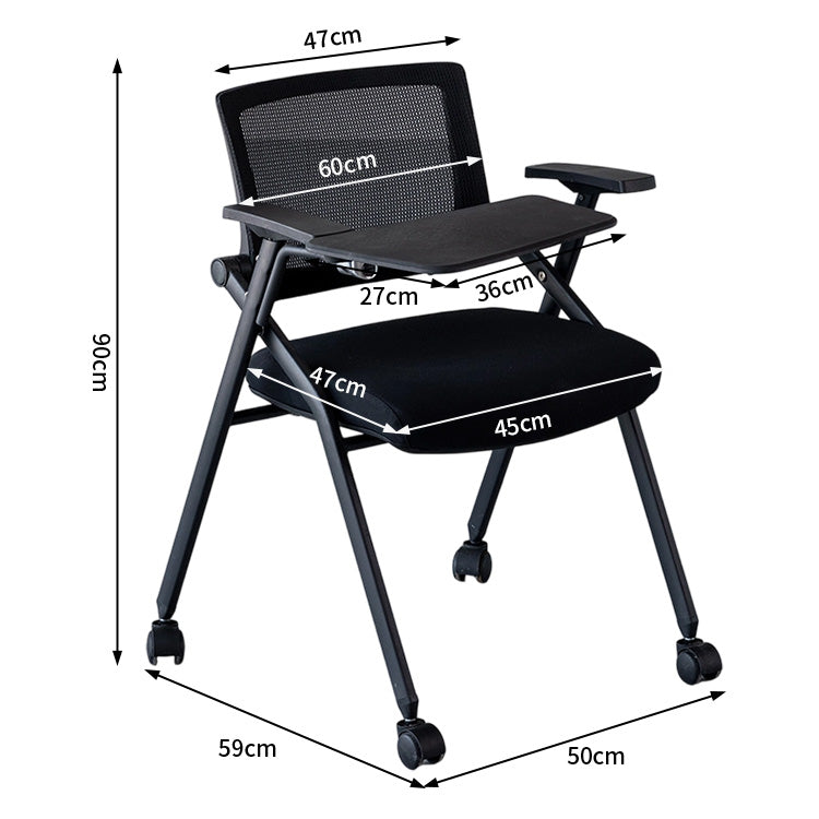 人間工学　シートテーブル付き　アームレスト　チェア　オフィスチェア　メッシュ　安定性　キャスター　快適　機能的　ブラック　BGY-C061