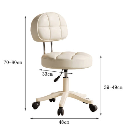 インドアチェア　チェア　ワークチェア　作業用　化粧用　一人掛け　昇降回転　革　ウレタン　ふっくら　クッション性　キャスター　モダン　心地よい　快適　CHICKAGU