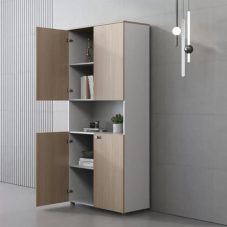 サイドキャビネット　サイドボード　書庫　収納棚　本棚　ファイリングキャビネット　棚　書類棚　オフィス収納　様々な空間に合わせやすい　オープン収納スペース　扉付き収納　アジャスター   CWG-407