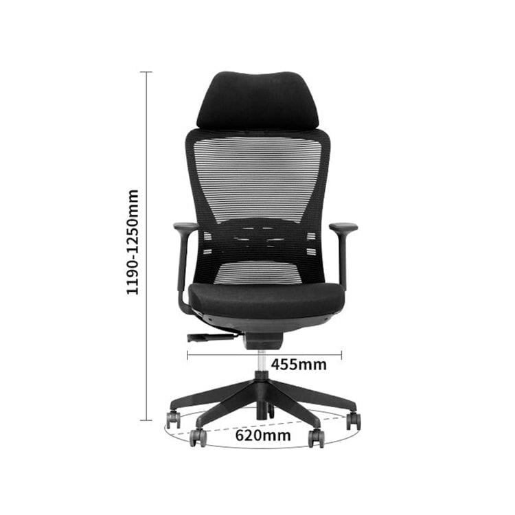 オフィスチェア　ワークチェア　昇降椅子　パソコンチェア　メッシュ張地　人間工学　ヘッドレスト　フットレスト　ロッキング機能　ブラック　カスタマイズ可能　 BGY-C039