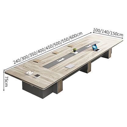 分厚い天板　重厚感　幅広　キャビネット　配線ボックス　安定性　テーブル　会議テーブル　ミーティング　木目調　穏やか　上質　格調　カスタマイズ可能　HYZ-C058　chickagu