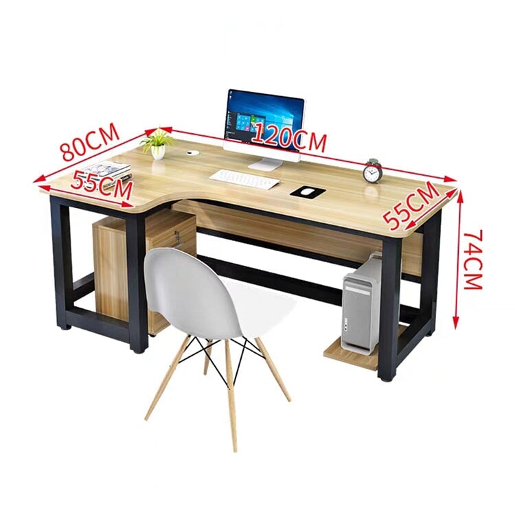 デスク　オフィスデスク　作業机　パソコンデスク　焼付塗装　L字型天板　幕板　滑り止め　シンプル　モダン  BGZ-457