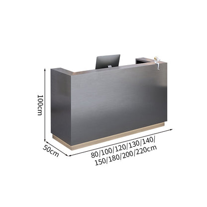 受付カウンター　受付　受付台　カウンター　レジ台　引き出し　オープン収納　扉付き収納　大容量　安全無臭　耐久性　配線穴キャップ　実用　モダン　洗練　カスタマイズ可能　JDT-K099