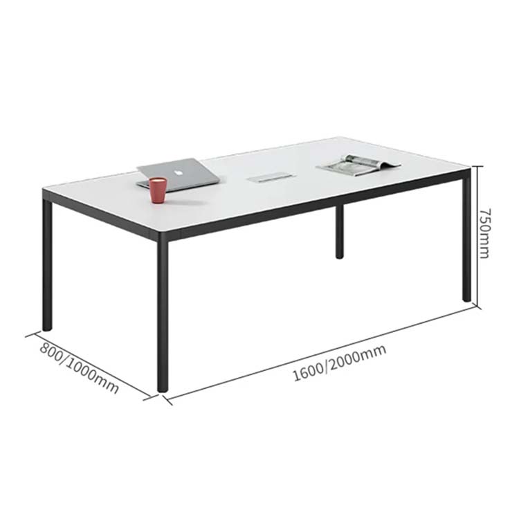 会議テーブル　ミーティングテーブル　長方形テーブル　多人数対応　テーブルセット　配線ボックス付き　合金製フレーム　モダン　ホワイト　カスタマイズ可能　CHICKAGU