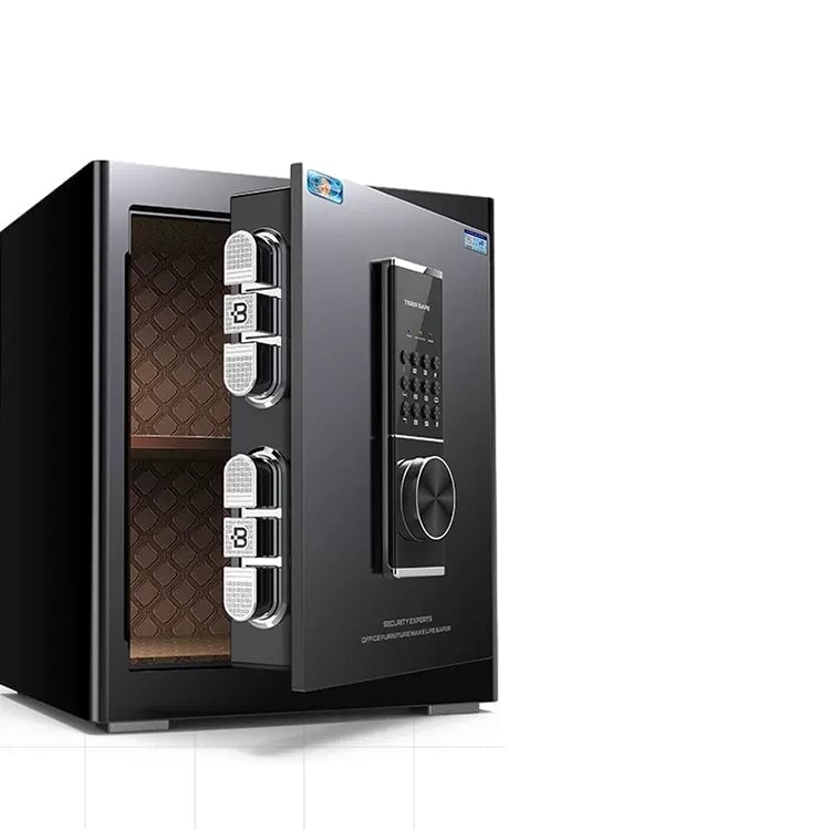 金庫　スチール金庫　業務用　焼付塗装　指紋認証　パスワード解錠　モバイル通知機能　通報機能　プッシュンつまみ　遠隔解錠　ブラック　ブラウン　BXG-010